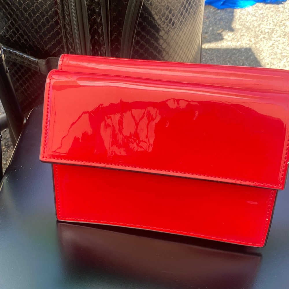 SL Fashions Glossy Red pocket book